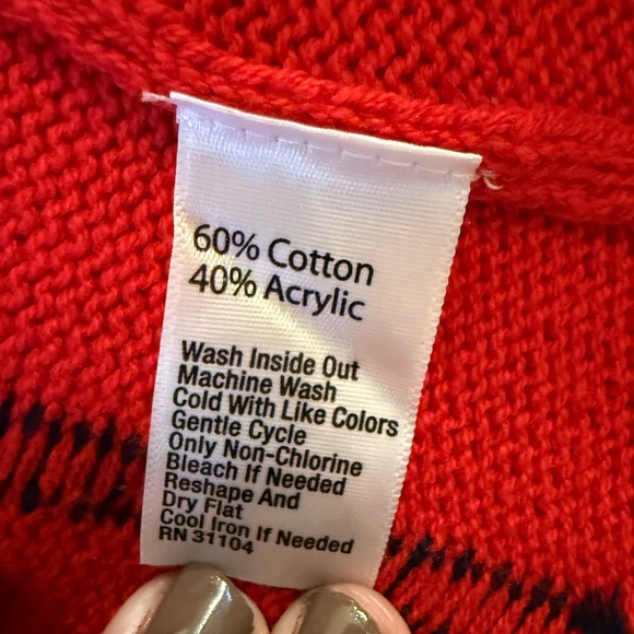 Crown & Ivy Red and Black Plaid Cardigan - Picture 5 of 5